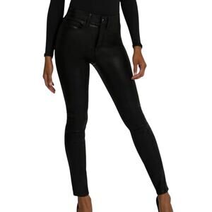 Good American Good Legs Black Coated Womens Skinny Fit Jeans Size 12